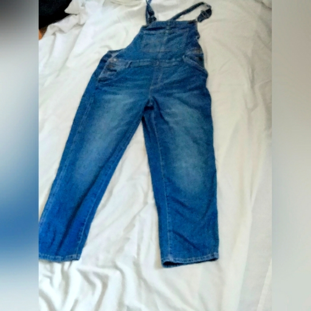 Sonoma Overalls Women Medium Blue Denim Jumpsuit Casual Academia Gardener Worker